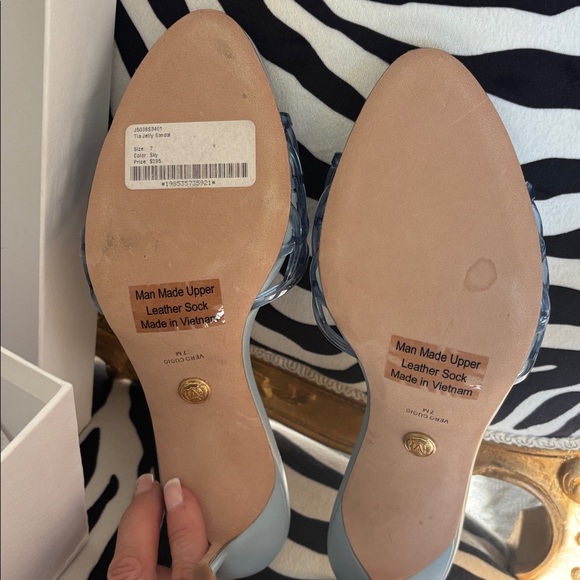 Veronica Beard Tia Jelly sandals blue $295 size 7 new in box! Elegant - Picture 9 of 9